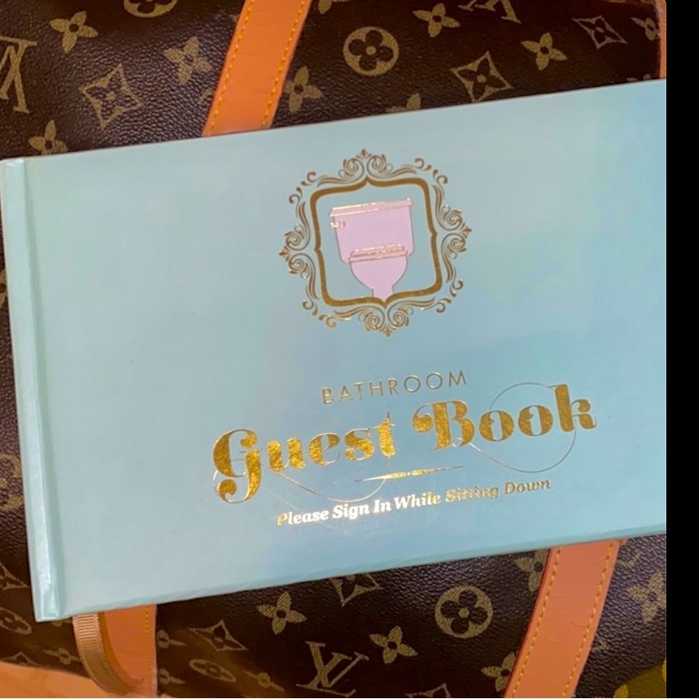 Bathroom Guest Book - New - Mint Green - Funny / Humor